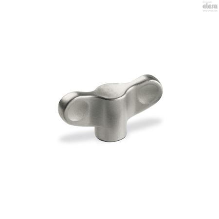 Wing Nut, M8, Stainless Steel, Matte, 28 Mm Ht, 55 Mm Max Wing Span